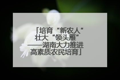 培育“新农人” 壮大“领头雁”——湖南大力推进高素质农民培育