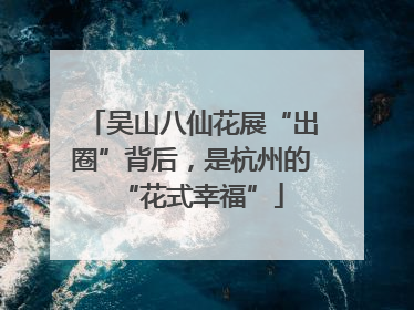 吴山八仙花展“出圈”背后，是杭州的“花式幸福”
