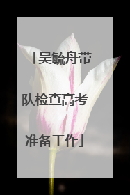 吴毓舟带队检查高考准备工作