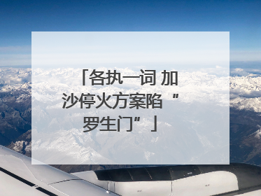 各执一词 加沙停火方案陷“罗生门”