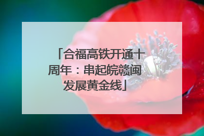 合福高铁开通十周年：串起皖赣闽发展黄金线