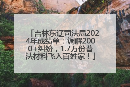 吉林东辽司法局2024年成绩单：调解2000+纠纷，1.7万份普法材料飞入百姓家！
