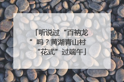 听说过“百衲龙”吗？黄湖青山村“花式”过端午