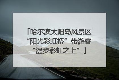 哈尔滨太阳岛风景区“阳光彩虹桥”带游客“漫步彩虹之上”