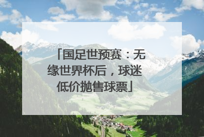 国足世预赛：无缘世界杯后，球迷低价抛售球票