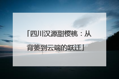 四川汉源甜樱桃：从背篓到云端的跃迁