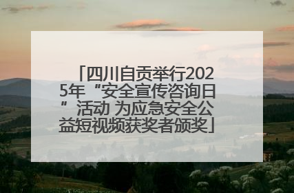 四川自贡举行2025年“安全宣传咨询日”活动 为应急安全公益短视频获奖者颁奖