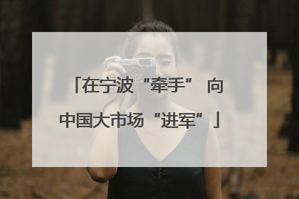 在宁波“牵手” 向中国大市场“进军”
