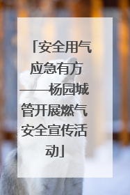 安全用气 应急有方——杨园城管开展燃气安全宣传活动