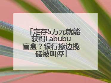 定存5万元就能获得Labubu盲盒？银行擦边揽储被叫停
