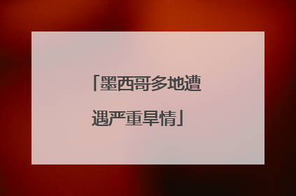 墨西哥多地遭遇严重旱情