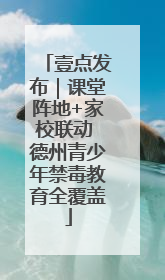 壹点发布｜课堂阵地+家校联动 德州青少年禁毒教育全覆盖