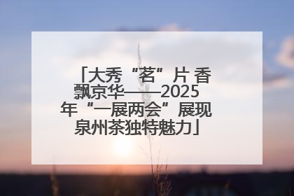 大秀“茗”片 香飘京华——2025年“一展两会”展现泉州茶独特魅力