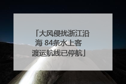 大风侵扰浙江沿海 84条水上客渡运航线已停航