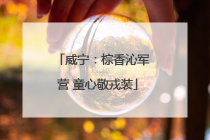 威宁：棕香沁军营 童心敬戎装