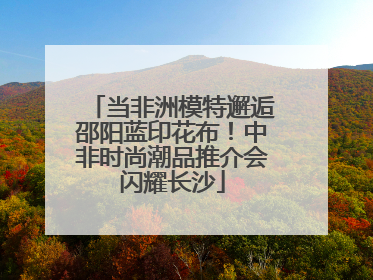 当非洲模特邂逅邵阳蓝印花布！中非时尚潮品推介会闪耀长沙