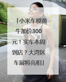 小米车模黄牛加价300元！实车本周到店？大湾区车展将亮相