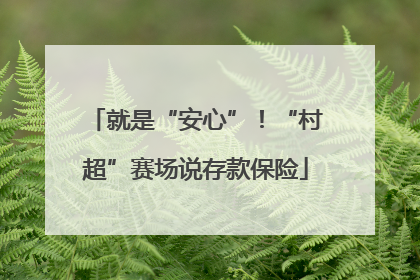 就是“安心”！“村超”赛场说存款保险
