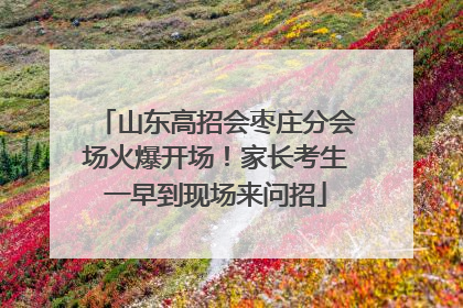 山东高招会枣庄分会场火爆开场！家长考生一早到现场来问招