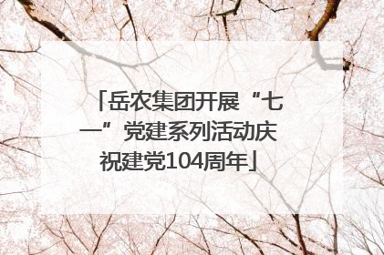 岳农集团开展“七一”党建系列活动庆祝建党104周年