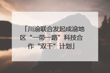 川渝联合发起成渝地区“一带一路”科技合作“双千”计划