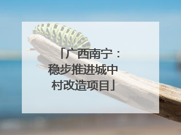 广西南宁：稳步推进城中村改造项目