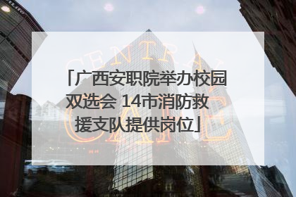 广西安职院举办校园双选会 14市消防救援支队提供岗位