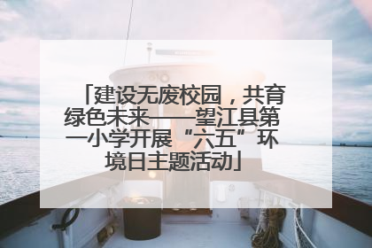 建设无废校园，共育绿色未来——望江县第一小学开展“六五”环境日主题活动