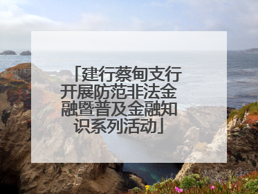 建行蔡甸支行开展防范非法金融暨普及金融知识系列活动