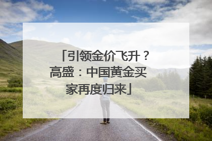 引领金价飞升？高盛：中国黄金买家再度归来