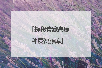 探秘青藏高原种质资源库