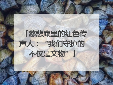 慈悲庵里的红色传声人：“我们守护的不仅是文物”