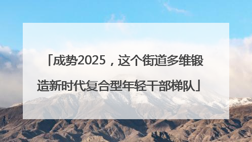 成势2025，这个街道多维锻造新时代复合型年轻干部梯队