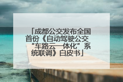 成都公交发布全国首份《自动驾驶公交“车路云一体化”系统联调》白皮书