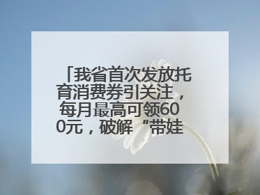 我省首次发放托育消费券引关注，每月最高可领600元，破解“带娃难” 如何不负所“托”？