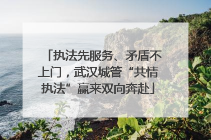 执法先服务、矛盾不上门，武汉城管“共情执法”赢来双向奔赴