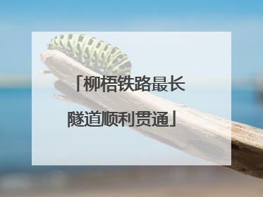 柳梧铁路最长隧道顺利贯通