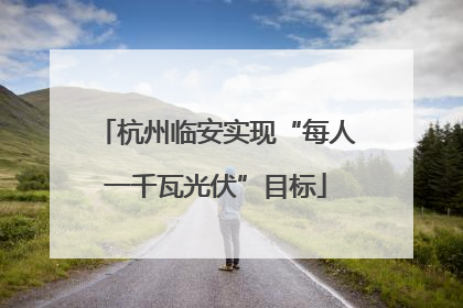 杭州临安实现“每人一千瓦光伏”目标