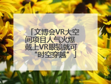 文博会VR大空间项目人气火爆 戴上VR眼镜就可“时空穿越”