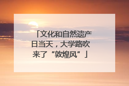 文化和自然遗产日当天，大学路吹来了“敦煌风”