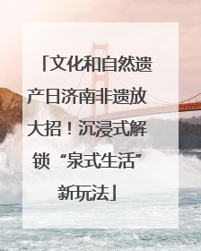 文化和自然遗产日济南非遗放大招！沉浸式解锁“泉式生活”新玩法