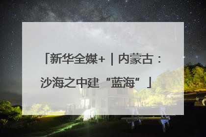 新华全媒+｜内蒙古：沙海之中建“蓝海”