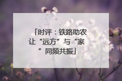 时评：铁路助农让“远方”与“家”同频共振