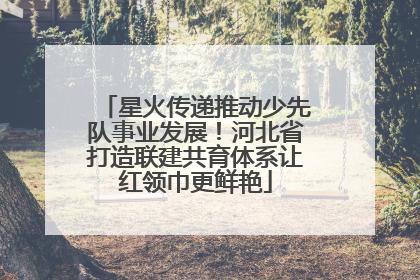星火传递推动少先队事业发展！河北省打造联建共育体系让红领巾更鲜艳