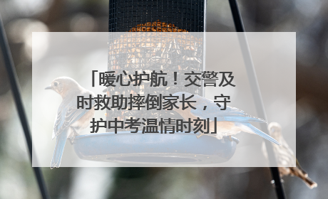 暖心护航！交警及时救助摔倒家长，守护中考温情时刻