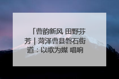曹韵新风 田野芬芳｜菏泽曹县磐石街道：以歌为媒 唱响乡土“新歌声”