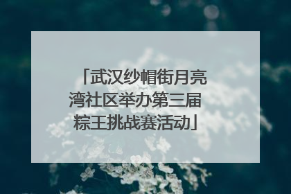 武汉纱帽街月亮湾社区举办第三届粽王挑战赛活动