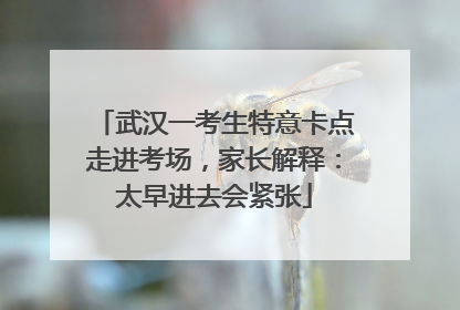 武汉一考生特意卡点走进考场，家长解释：太早进去会紧张