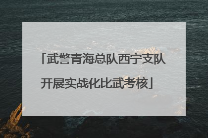 武警青海总队西宁支队开展实战化比武考核