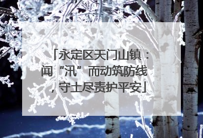 永定区天门山镇：闻“汛”而动筑防线，守土尽责护平安